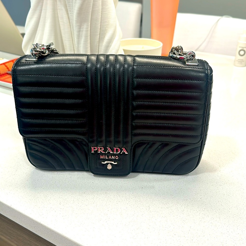 Brand new condition Prada bag black and silver